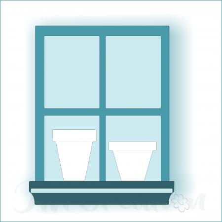 Stanzschablone - Fenster